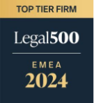 TOP TIER FIRM - Legal 500 - EMEA 2024